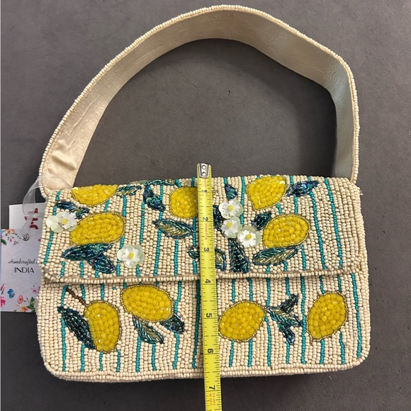 Beaded Citrus Lemon Shoulder Bag — NWT! VIRAL! - Picture 2 of 10